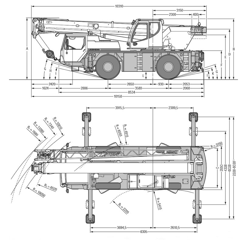 Liebherr LTM1030-2.1 diagrama