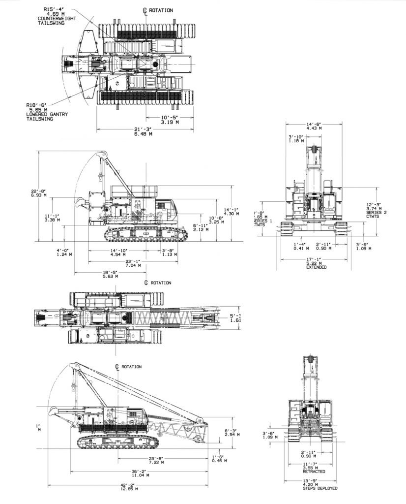 Manitowoc MLC100-1 dimensiones